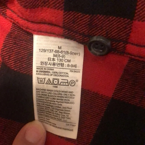 🍭3/$20🍭 GAP Flannel Boys Shirt - Picture 5 of 5